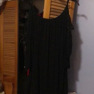 cute off the shoulder sami & jo black dress